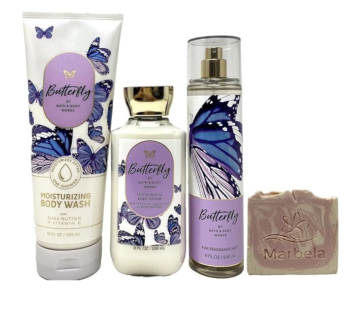 BATH AND BODY 3 IN 1 BUTTERFLY GIFTSET