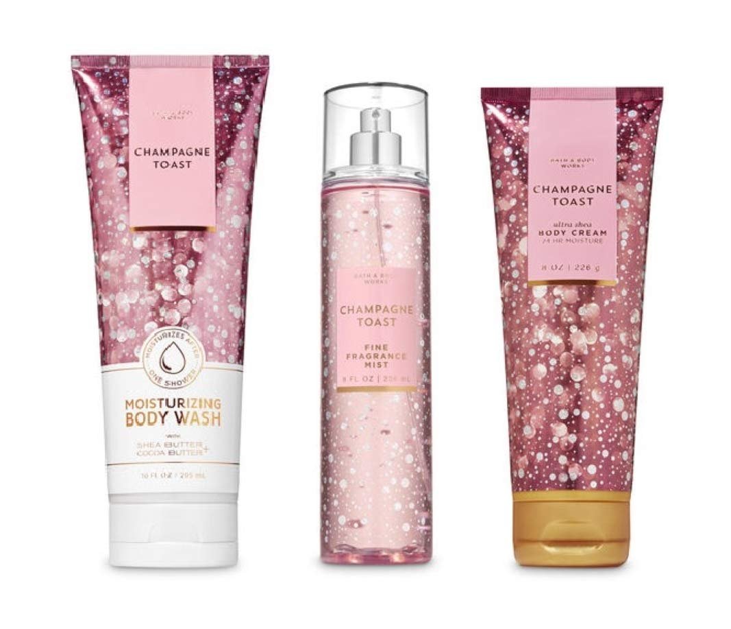 Bath and Body Champagne Toast 3 in one Gift set