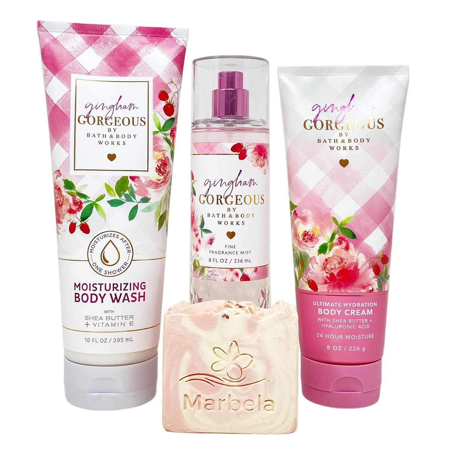 Bath and Body Gingham 3 in one gift set